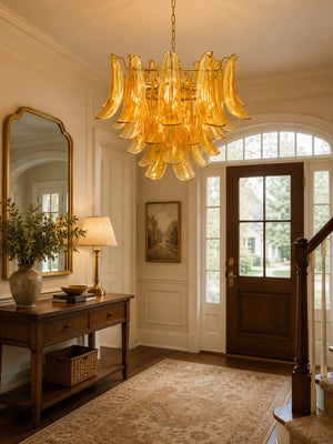 Murano Glass Leaf Chandelier
