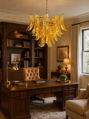 Murano Glass Leaf Chandelier