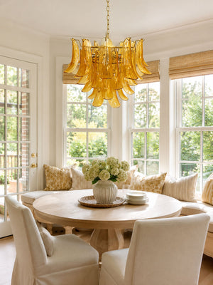 Murano Glass Leaf Chandelier