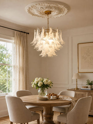 Murano Glass Leaf Chandelier
