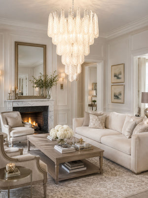 Glass Pinecone Chandelier