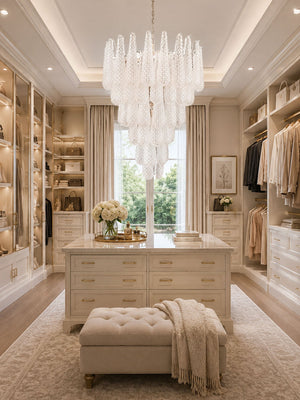 Glass Pinecone Chandelier