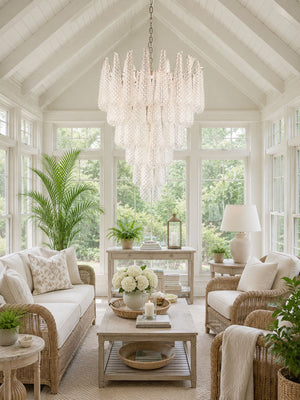 Glass Pinecone Chandelier