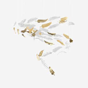 Glass Feathers Flying Chandelier