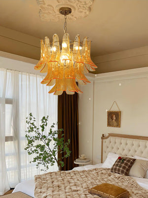 Murano Glass Leaf Chandelier