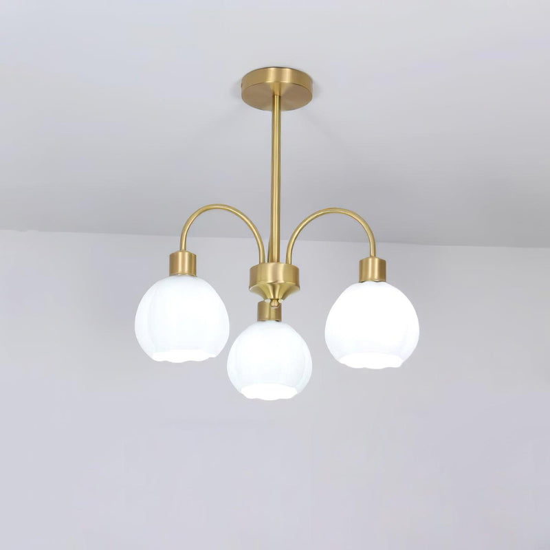 Glass Pumpkin Gold Chandelier – detail 27