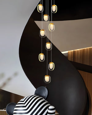 Glass Ripples Plug In Pendant Lamp