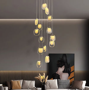 Glass Ripples Plug In Pendant Lamp