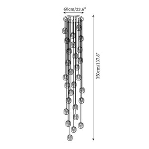 Glas-Wellen-Pendelleuchte