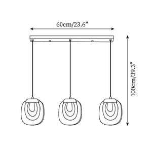 Glas-Wellen-Pendelleuchte