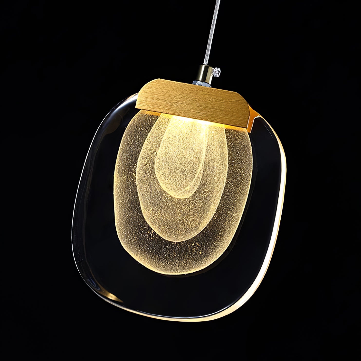 Glass Ripples Plug In Pendant Lamp