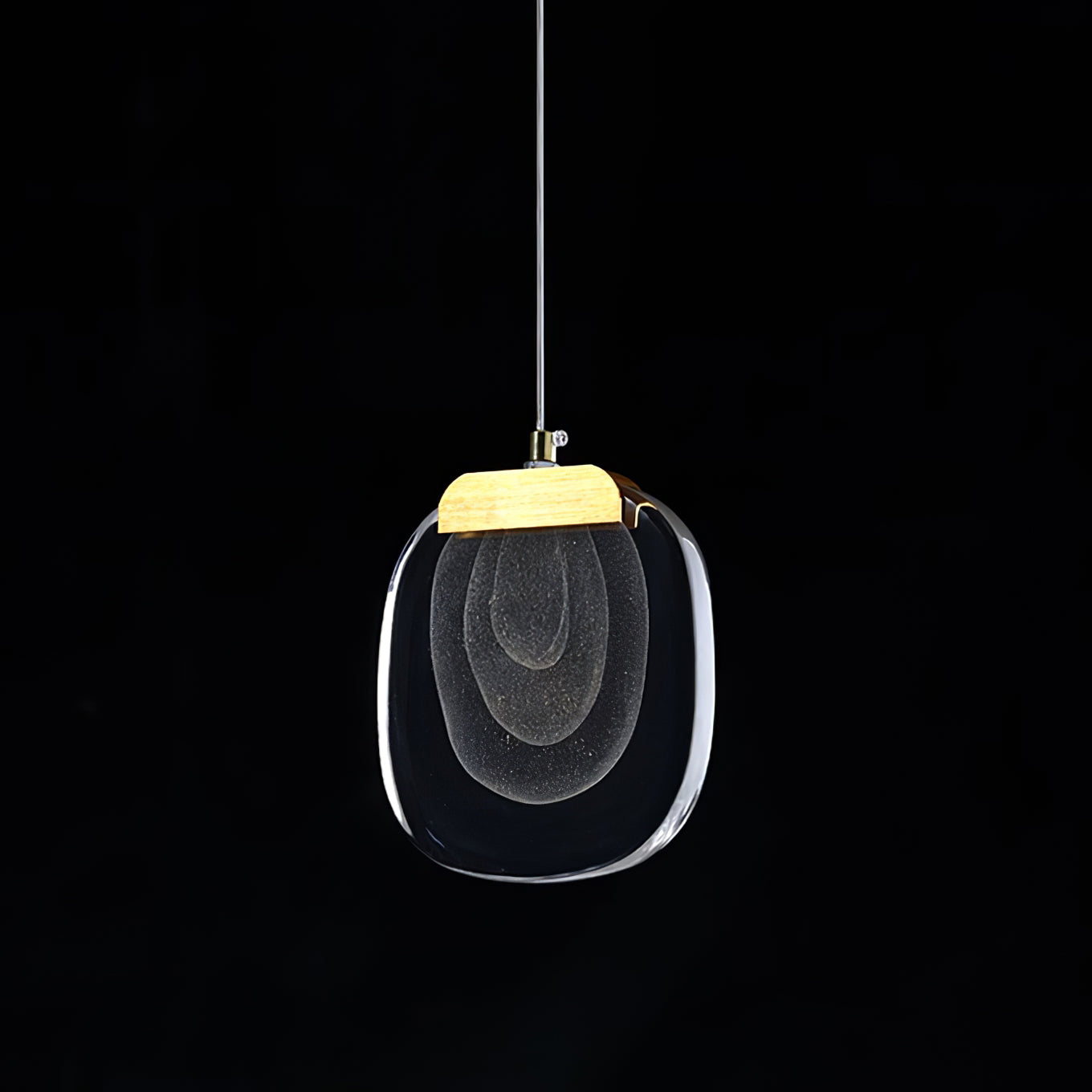 Glass Ripples Plug In Pendant Lamp