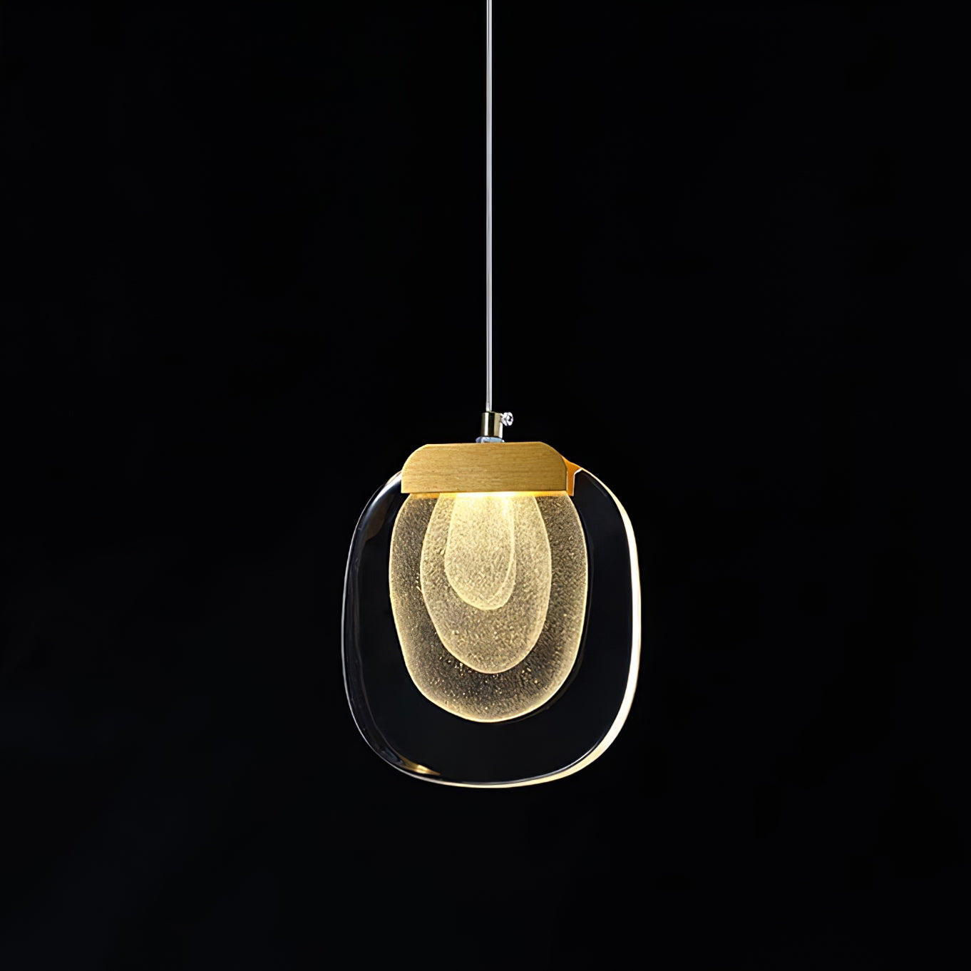 Glass Ripples Plug In Pendant Lamp