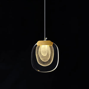 Glass Ripples Plug In Pendant Lamp