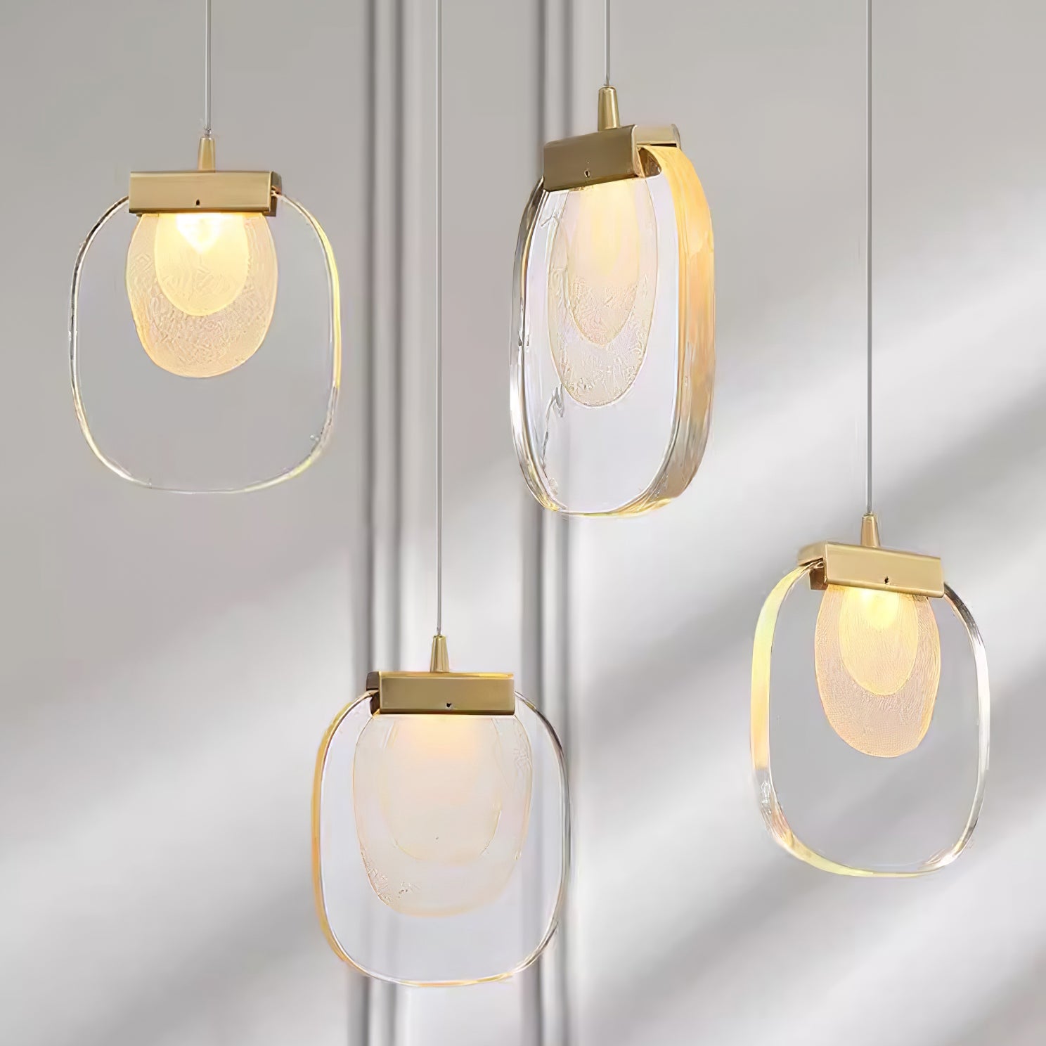 Glass Ripples Plug In Pendant Lamp