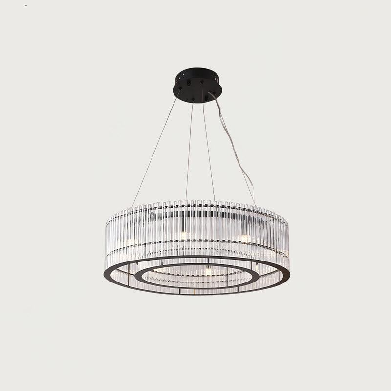 Glass Tube Ring Chandelier – detail 29
