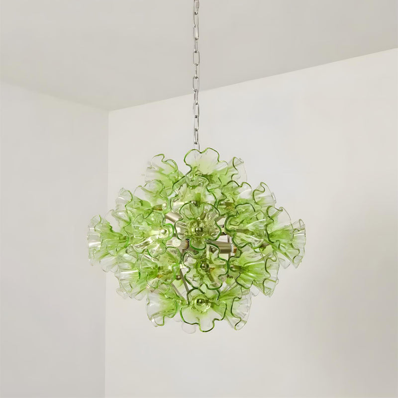 Ruffled Glass Cluster Pendant – detail 13