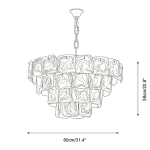 Glazed Tier Chandelier