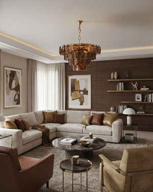 Glazed Tier Chandelier