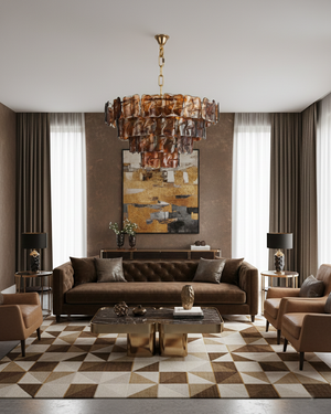 Glazed Tier Chandelier