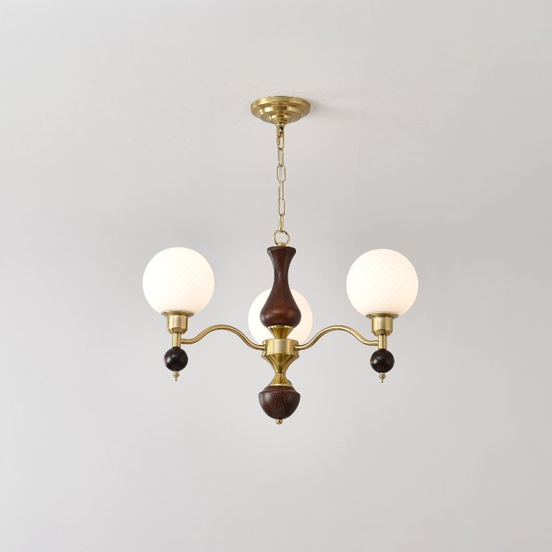 Globe Orb Wood Chandelier – detail 7
