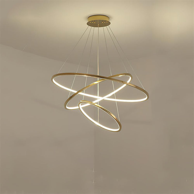 Gold Rings Chandelier – detail 10