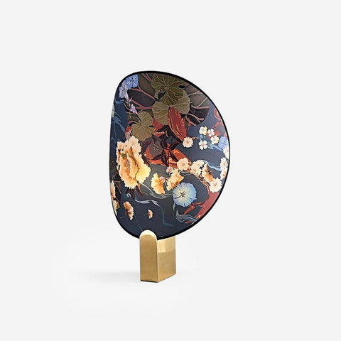Lampe de Table Corbeau Gothique Fleurs