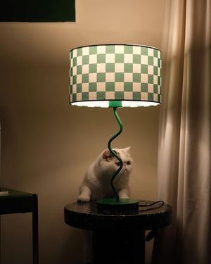 Green Chessboard Table Lamp 11.8″- 19.6″ - Docos