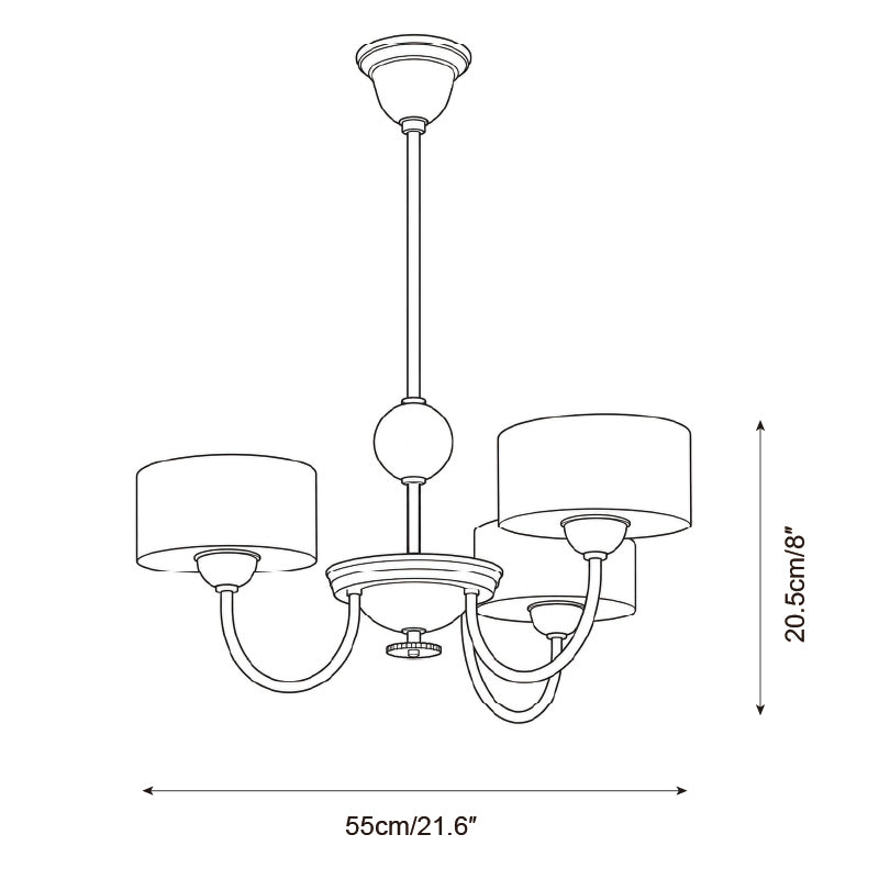 Lustre Grevola en Albâtre — Plans de dimensions 1