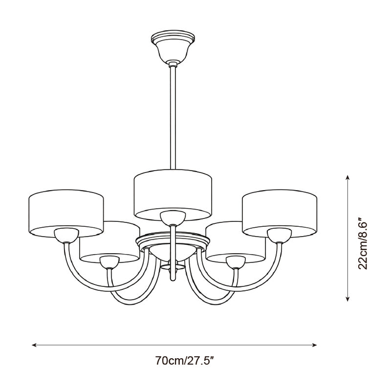 Lustre Grevola en Albâtre — Plans de dimensions 2