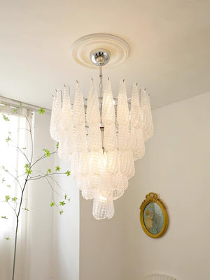Grid Glass Waterfall Chandelier