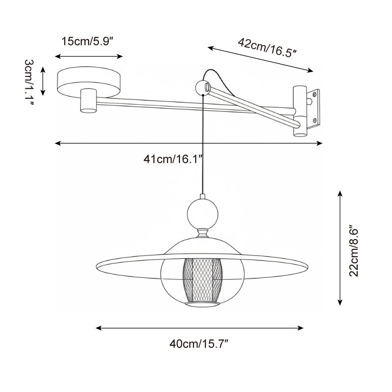 Gyro Swing Arm Pendant Lamp