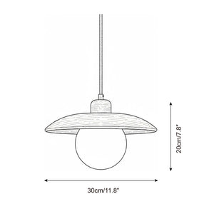 Halo Oak Pendant Lamp