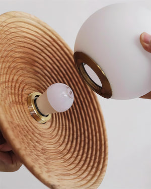 Halo Oak Pendant Lamp