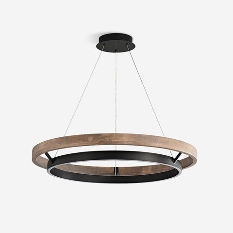 Wood Ring Chandelier