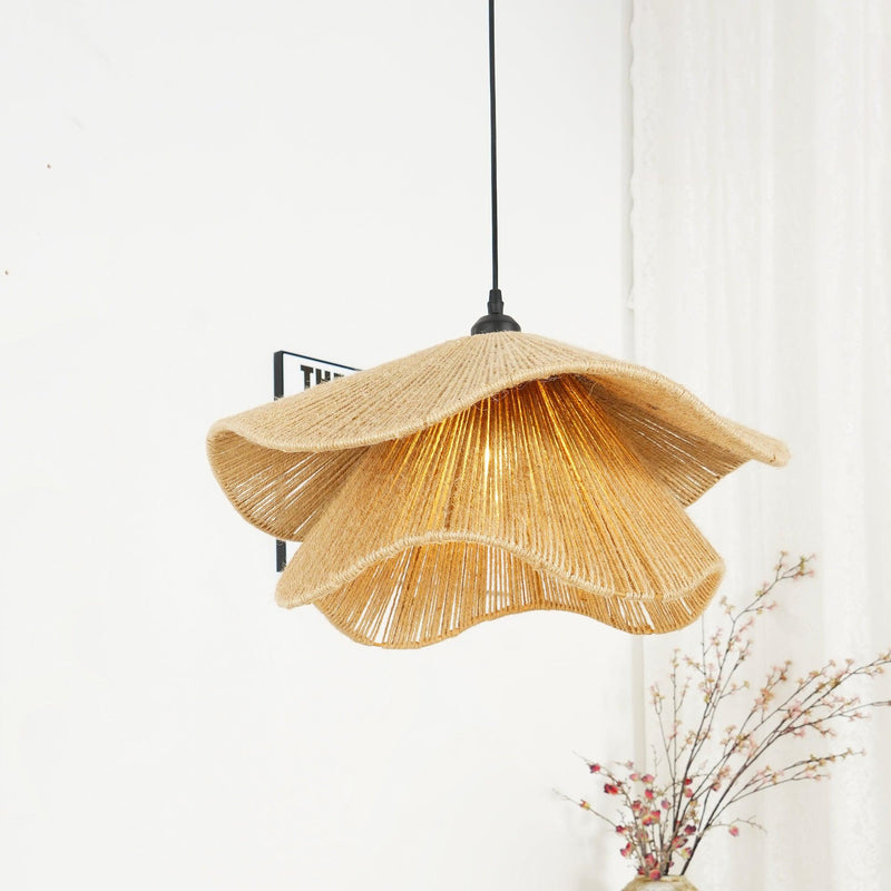 Handmade Straw Hat Pendant Lamp – detail 35