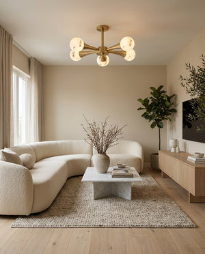Hedra Alabaster Flush Mount Ceiling Light