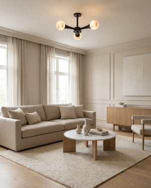 Hedra Alabaster Flush Mount Ceiling Light