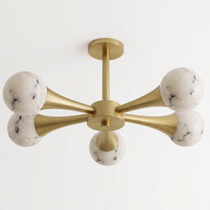 Hedra Alabaster Flush Mount Ceiling Light