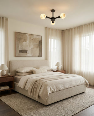 Hedra Alabaster Flush Mount Ceiling Light