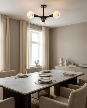 Hedra Alabaster Flush Mount Ceiling Light