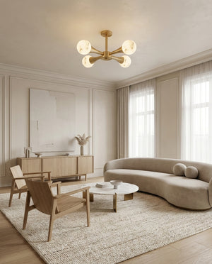 Hedra Alabaster Flush Mount Ceiling Light