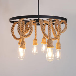 Hemp Rope Industrial Chandelier