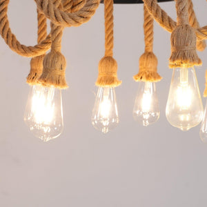 Hemp Rope Industrial Chandelier