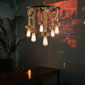 Hemp Rope Industrial Chandelier