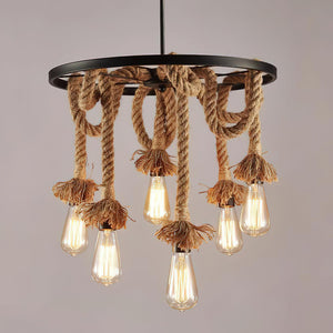 Hemp Rope Industrial Chandelier