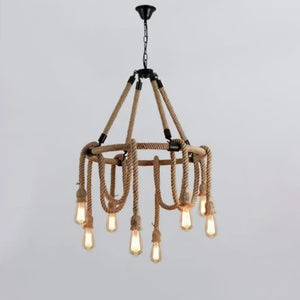Hemp Rope Industrial Chandelier