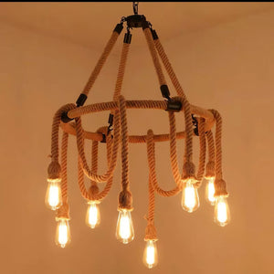 Hemp Rope Industrial Chandelier