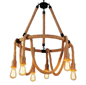Hemp Rope Industrial Chandelier