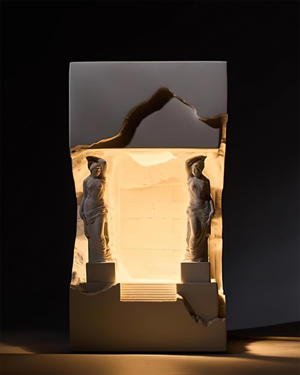 Hera Plaster Recessed Wall Light